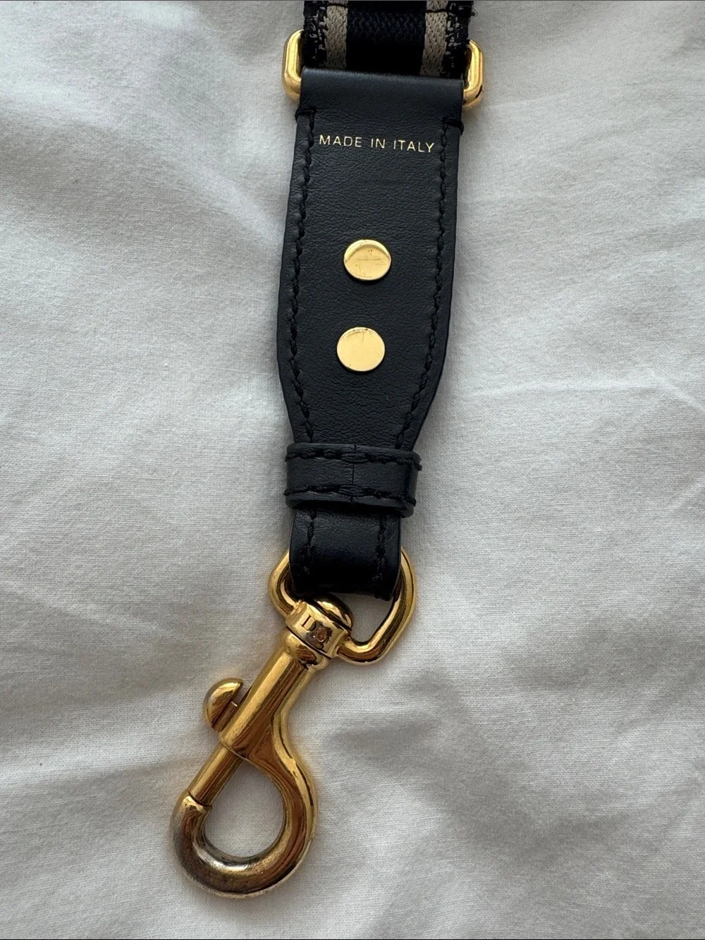 Dior Beige & Black Adjustable Bag Strap